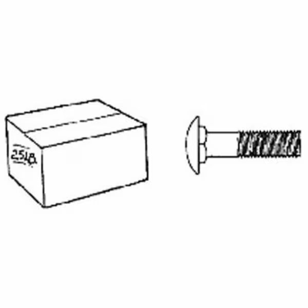 Screw 3/8X4 Carr 25#, Porteous Fasteners, Mfr#: 00100-2640-951